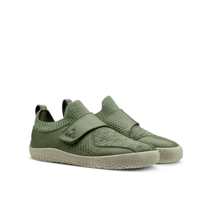 Vivobarefoot Primus Knit WMK - Dětské Školní Obuv Zelene (DAP342978)